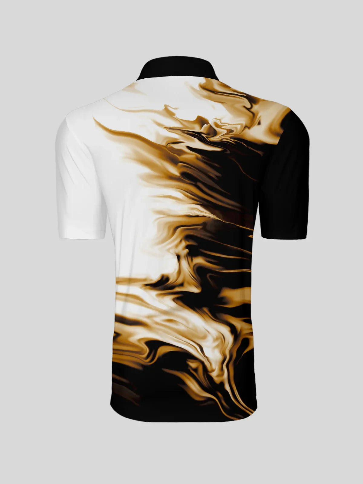 Inked Skins Men's Ribbed Collar Polo Top UPF50+