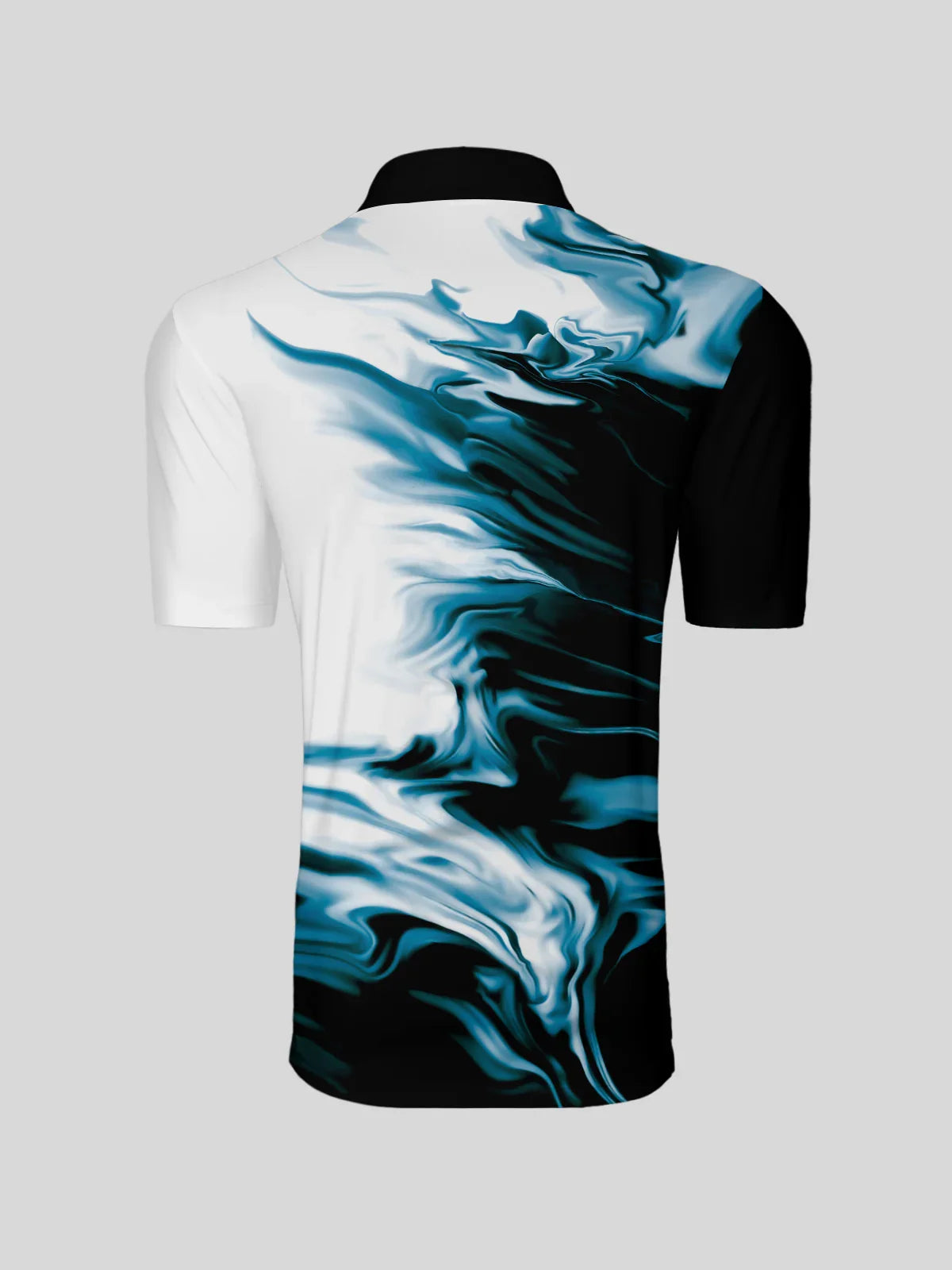 Inked Skins Men's Ribbed Collar Polo Top UPF50+