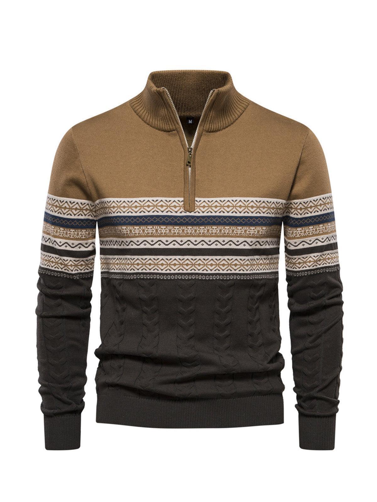 More Than Basic Men's Midweight Golf Quarter Zip Sweater