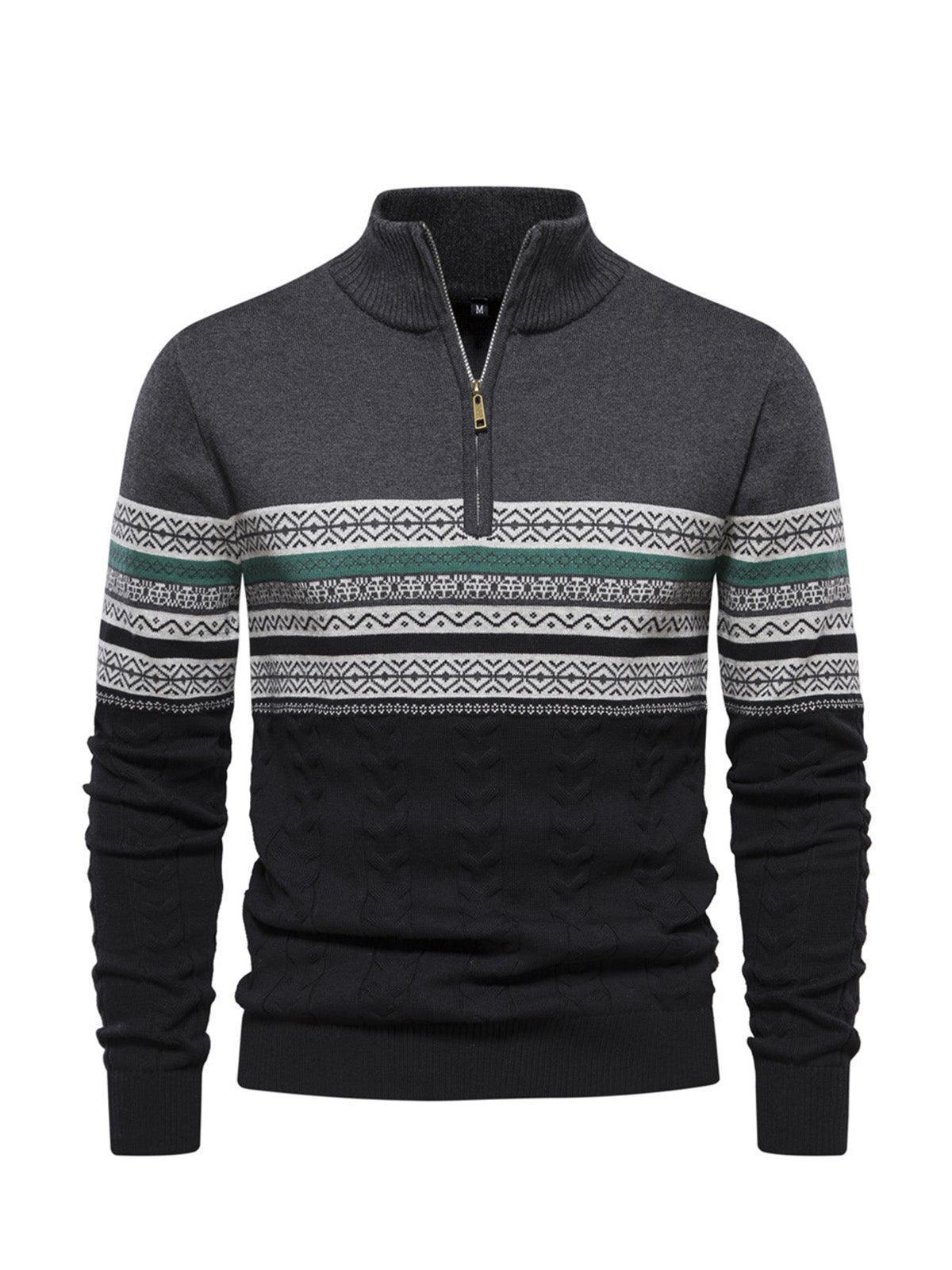 More Than Basic Men's Midweight Golf Quarter Zip Sweater