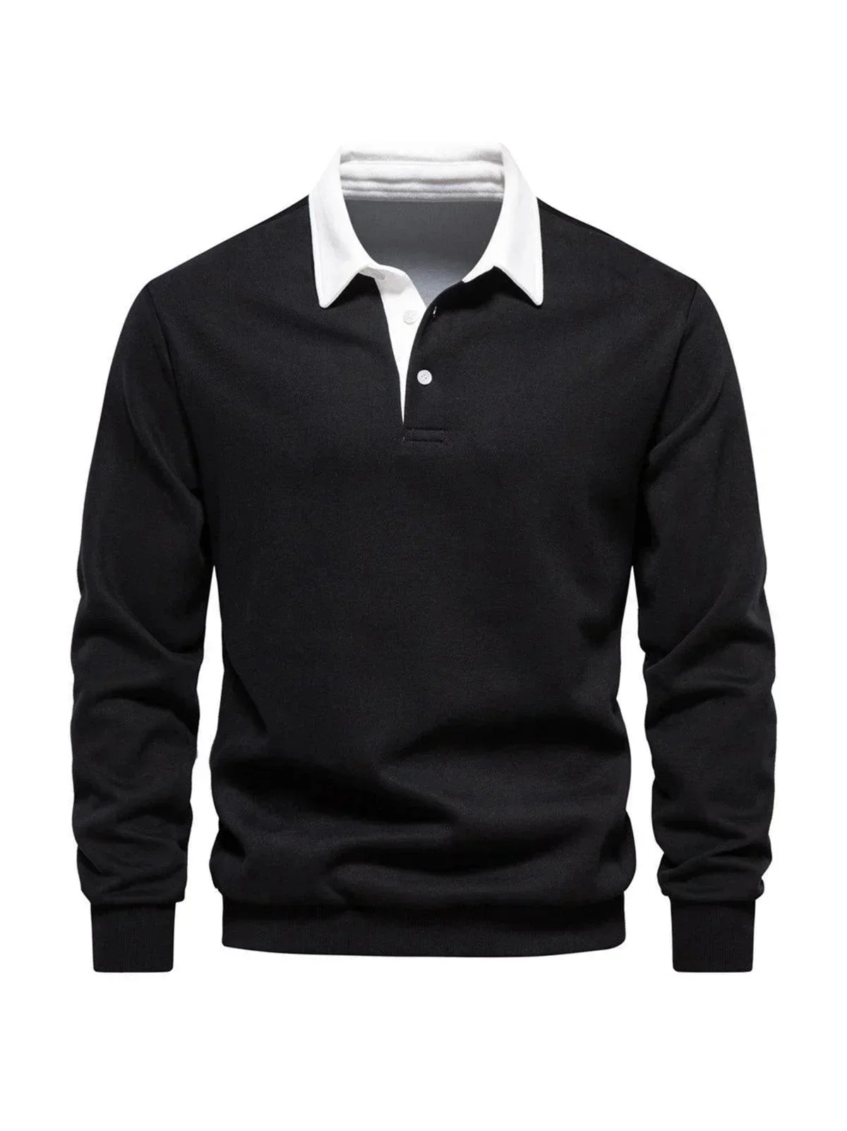 Sweat-shirt boutonné col chemise de golf homme Plus que basique