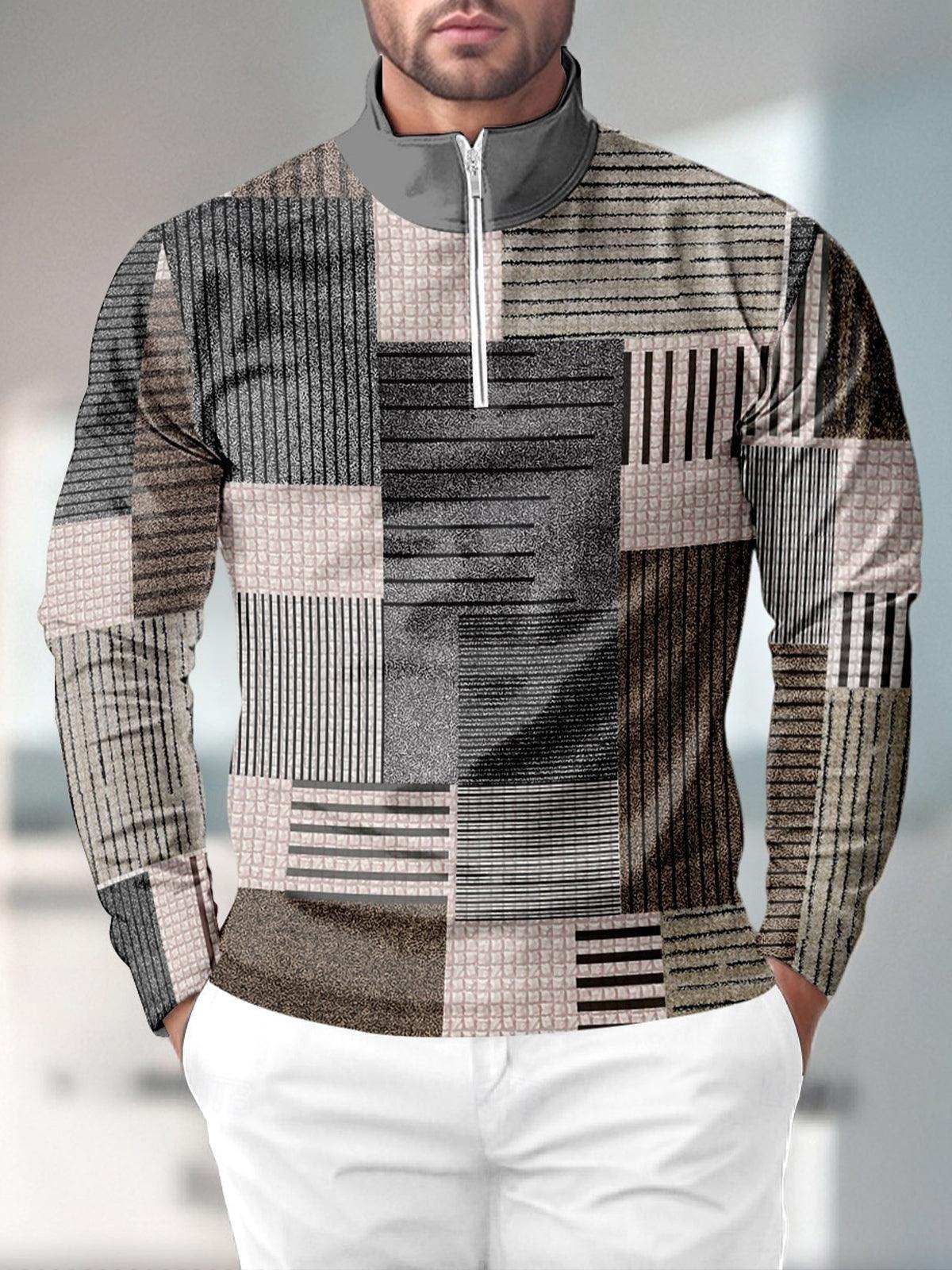 Camicia da Golf Uomo Non Così Classica con Cerniera a Quarto UPF50+