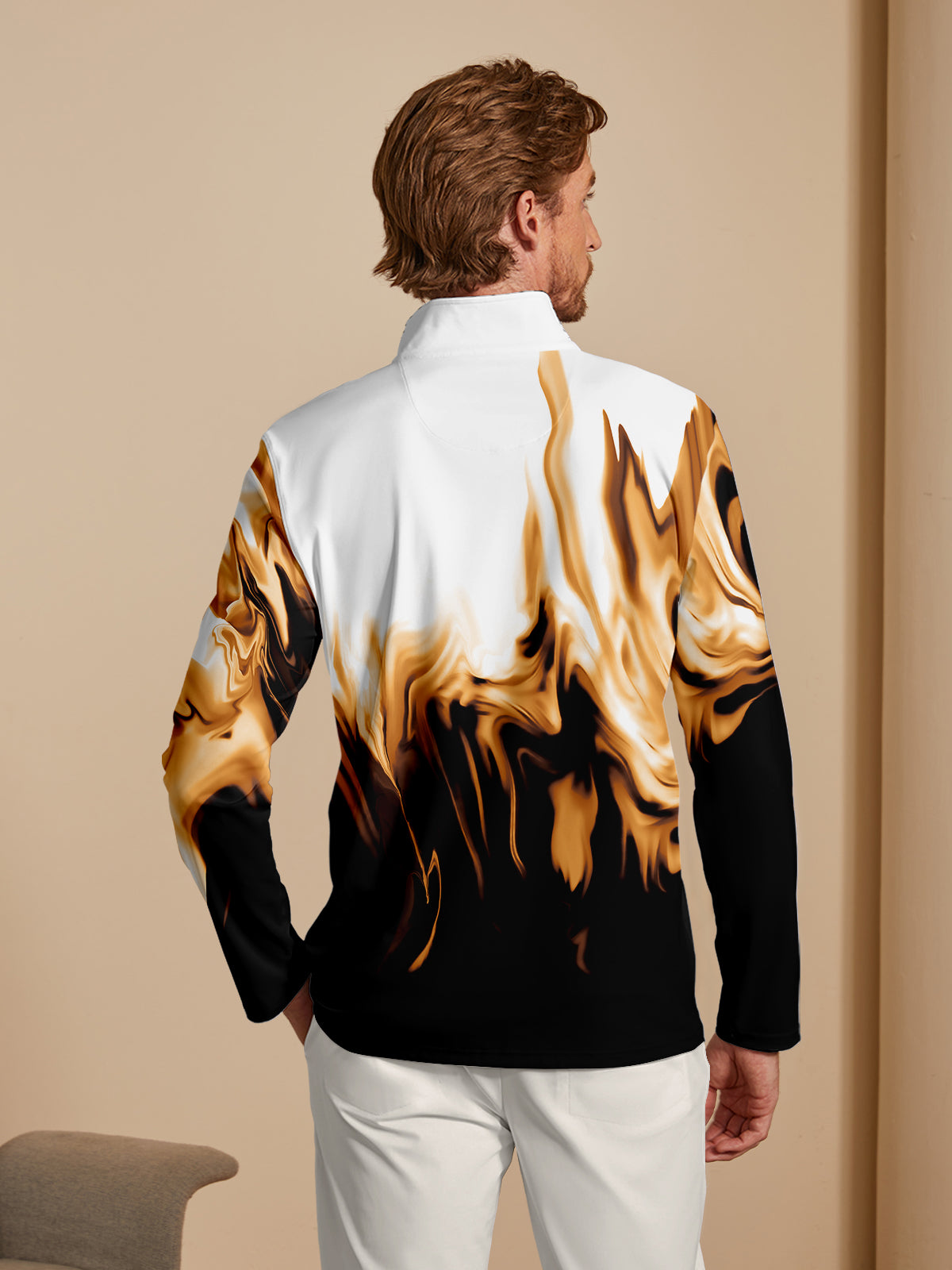 Inked Skins Men's Lightweight Golf Shirt Quarterzip UPF50+