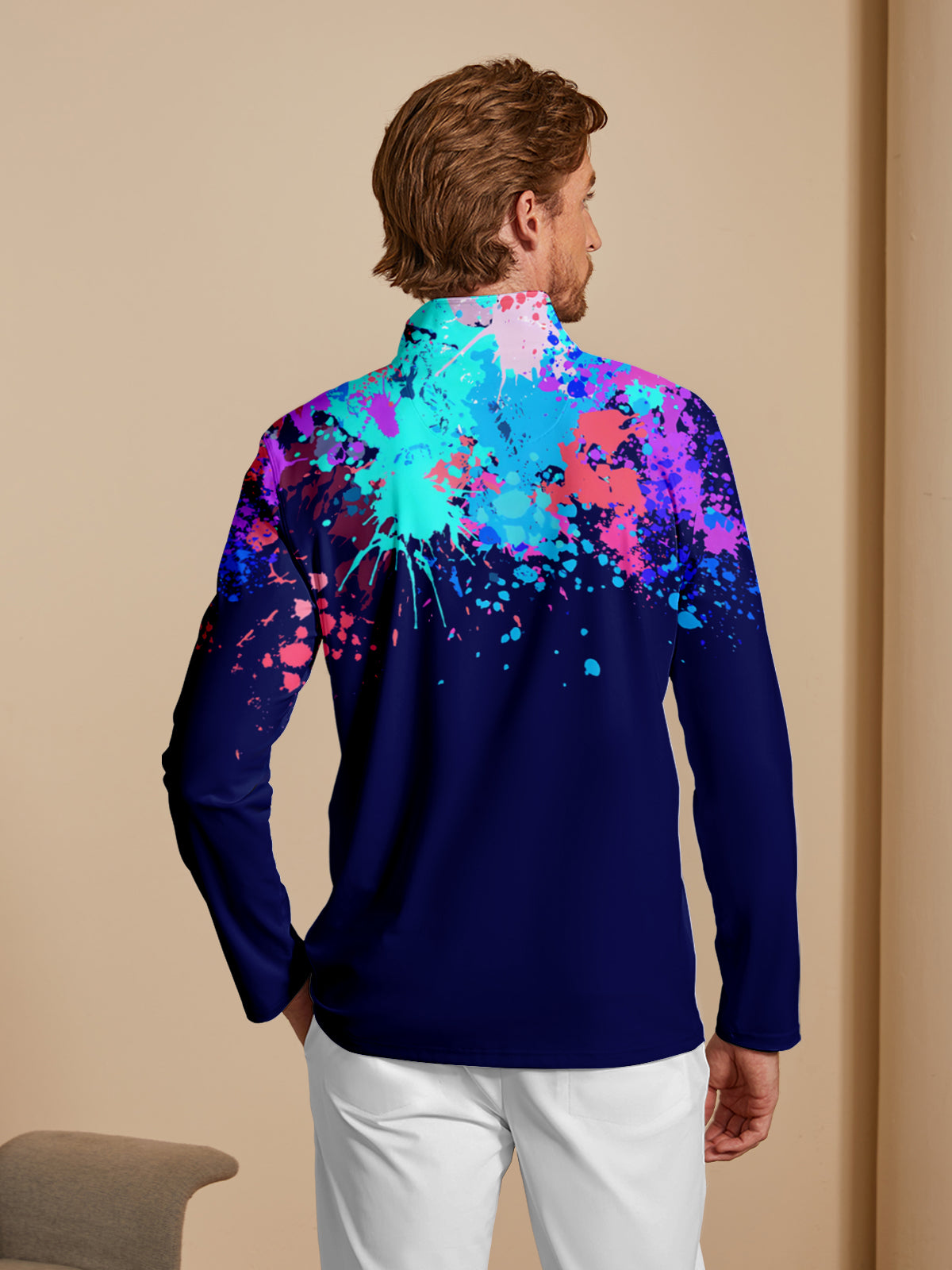 Inked Skins Men's Lightweight Golf Shirt Quarterzip UPF50+