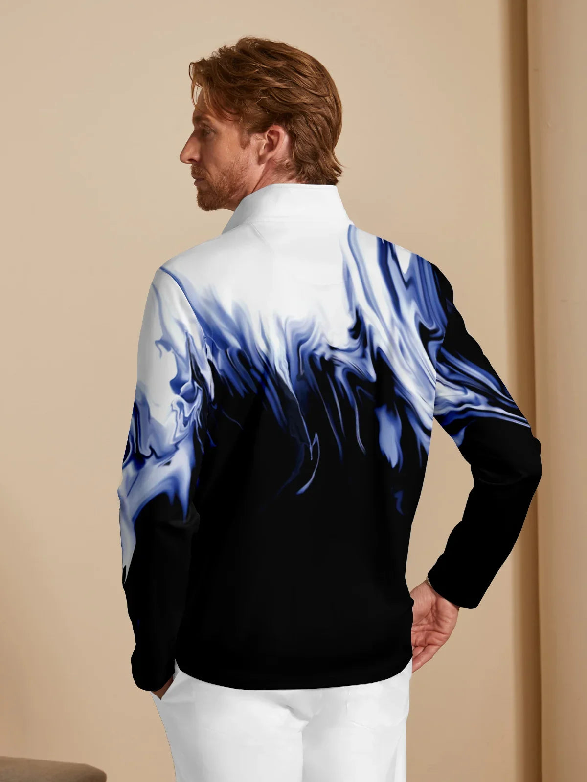 Inked Skins Men's Lightweight Golf Shirt Quarterzip UPF50+
