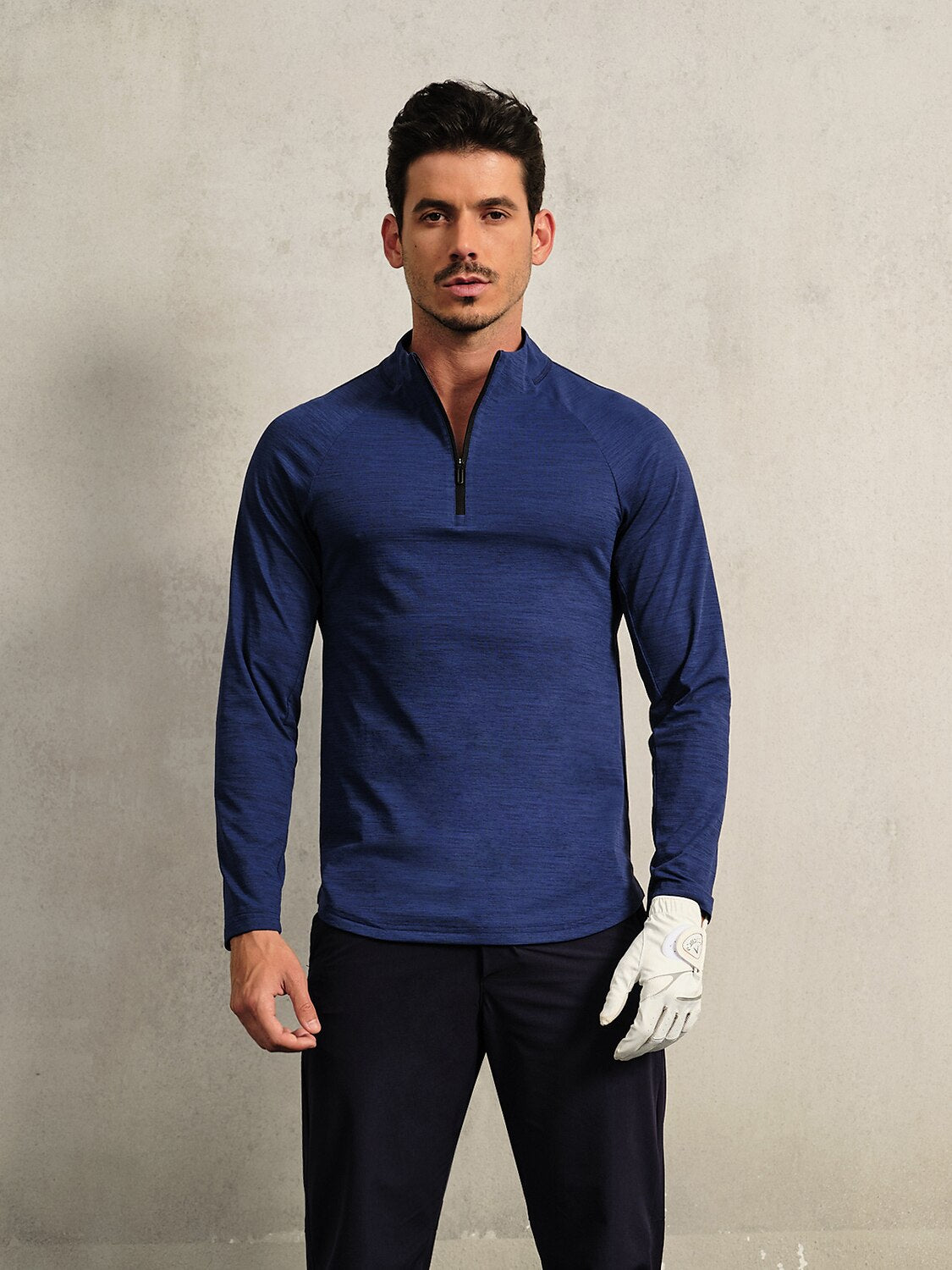 More Than Basic Men's Golf Shirt Quarterzip UPF50+
