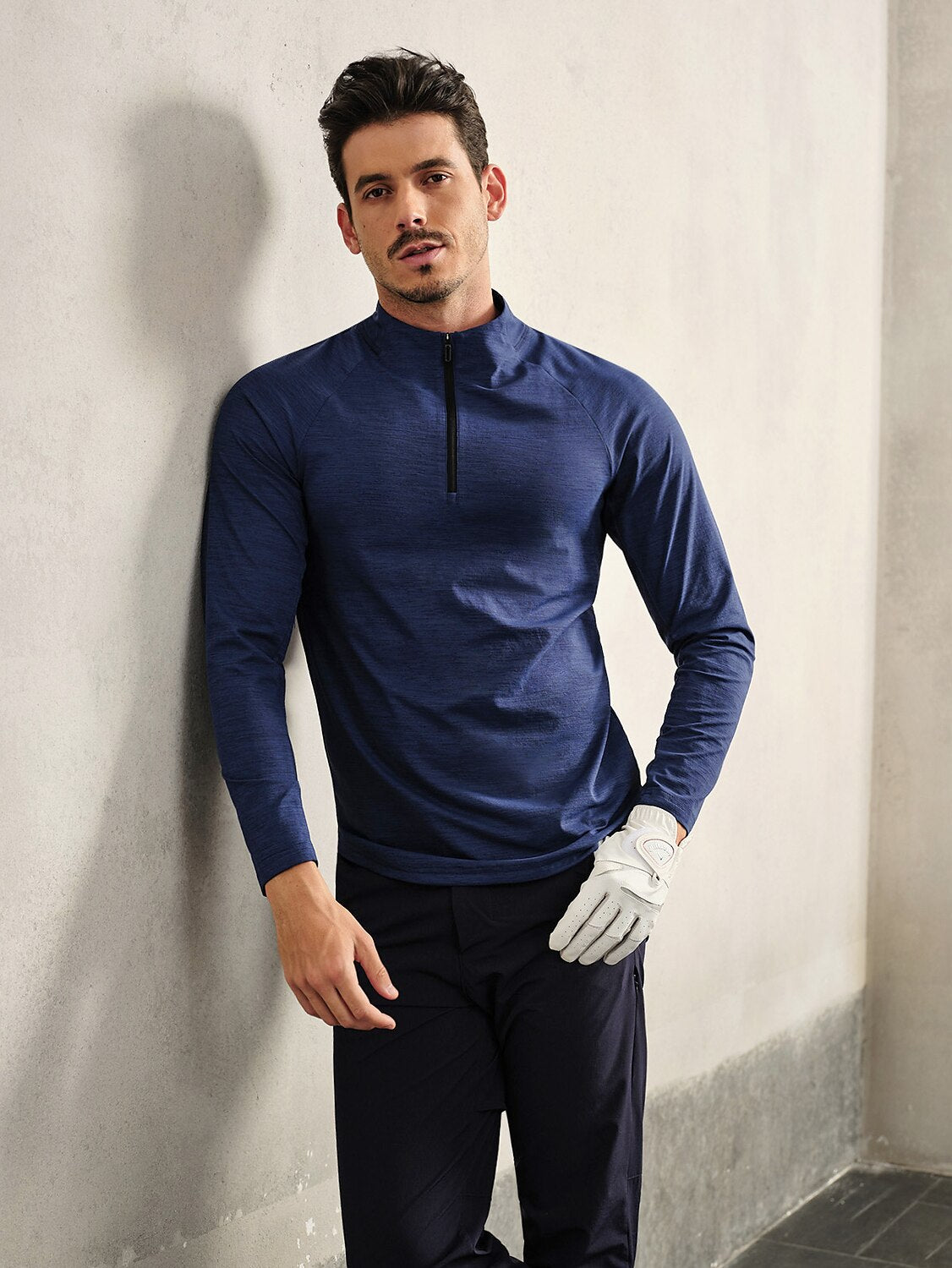 More Than Basic Men's Golf Shirt Quarterzip UPF50+