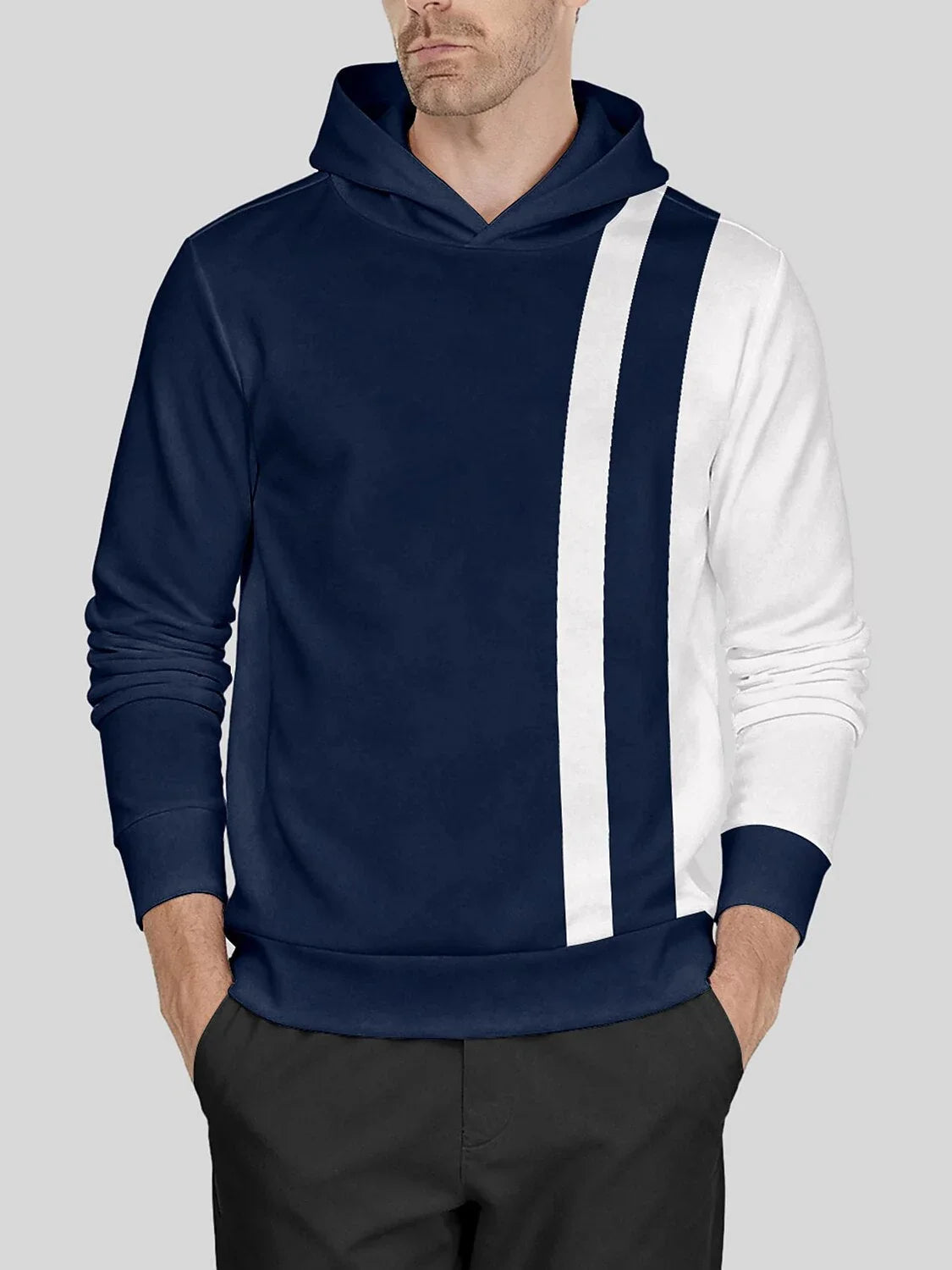 Felpa con cappuccio da golf per uomini con stile nautico giocoso