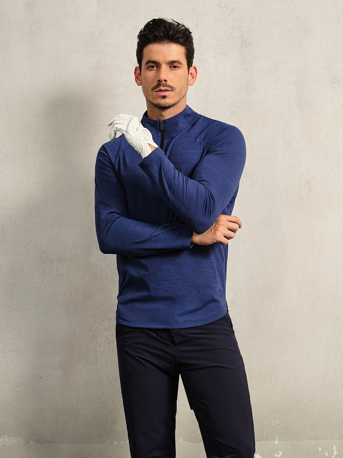 More Than Basic Men's Golf Shirt Quarterzip UPF50+