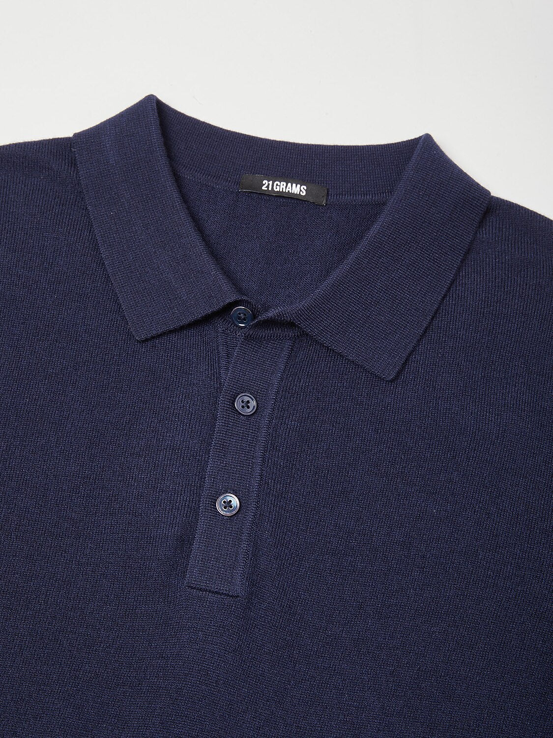 Aqua Wool Men's Long Sleeve Polo Shirt