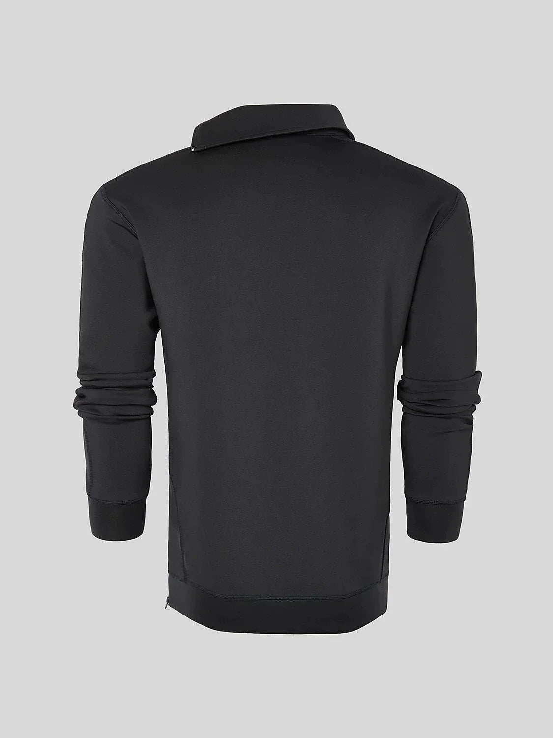 Herren Basic Langarm-Sweatshirt mit unregelmäßigem Reißverschlusskragen