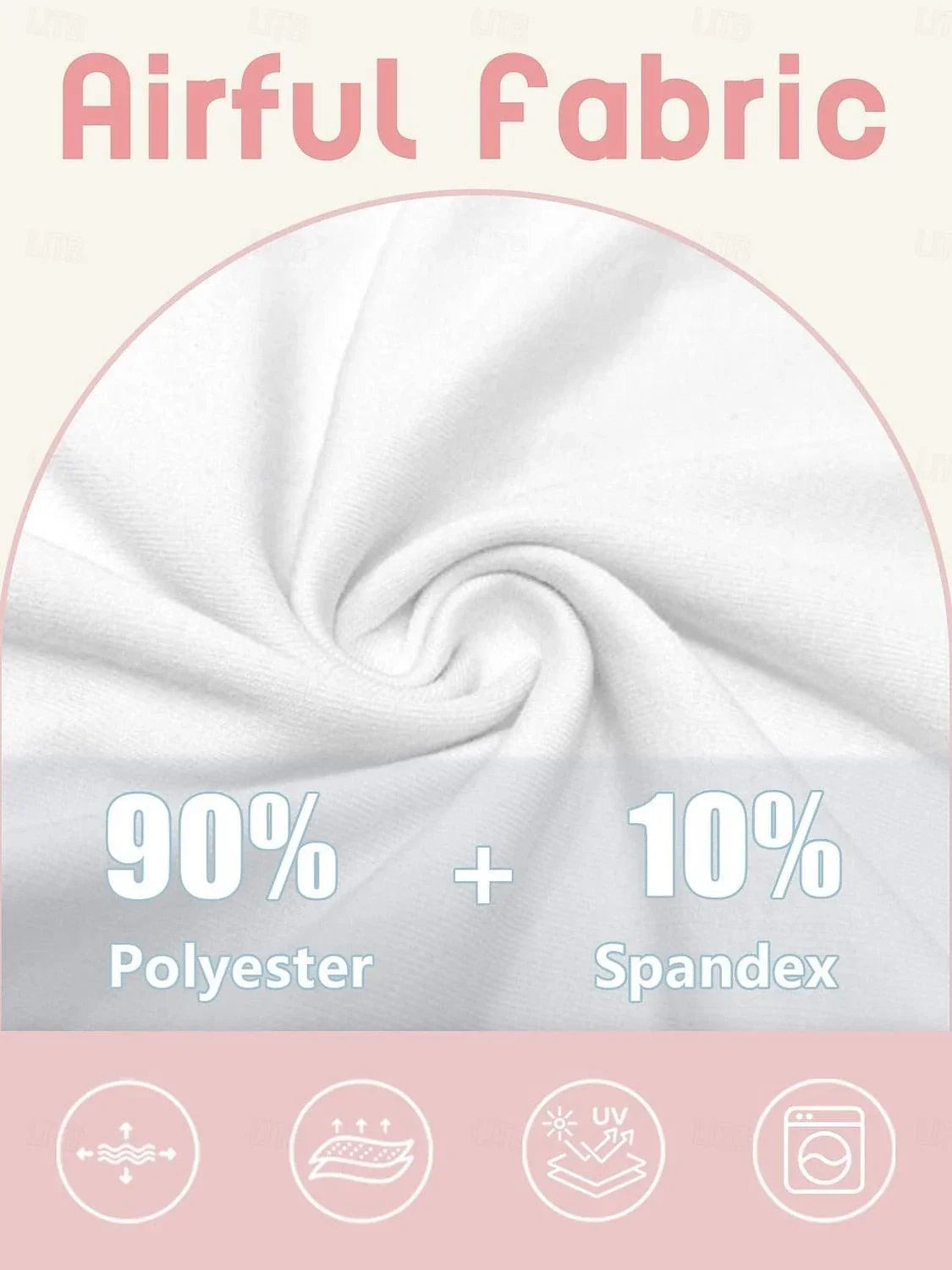 Close-up of Airful Fabric composed of 90% polyester and 10% spandex for golf apparel.