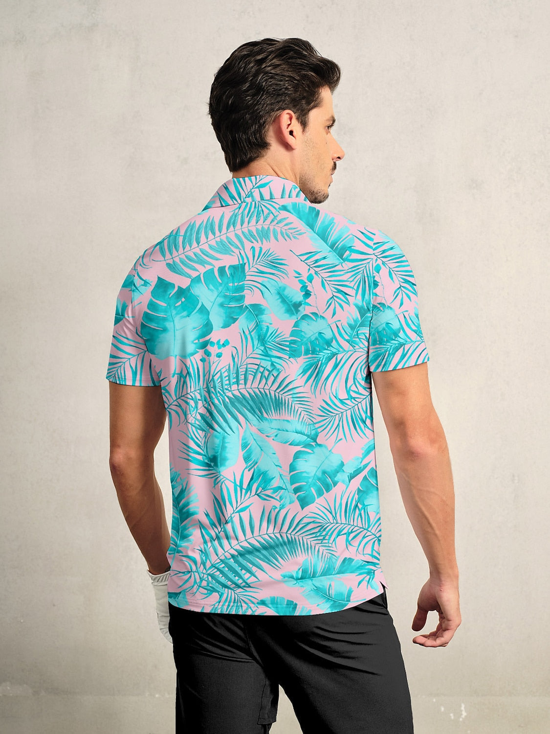 Hyped-up Tropical Men's Polo Top UPF50+