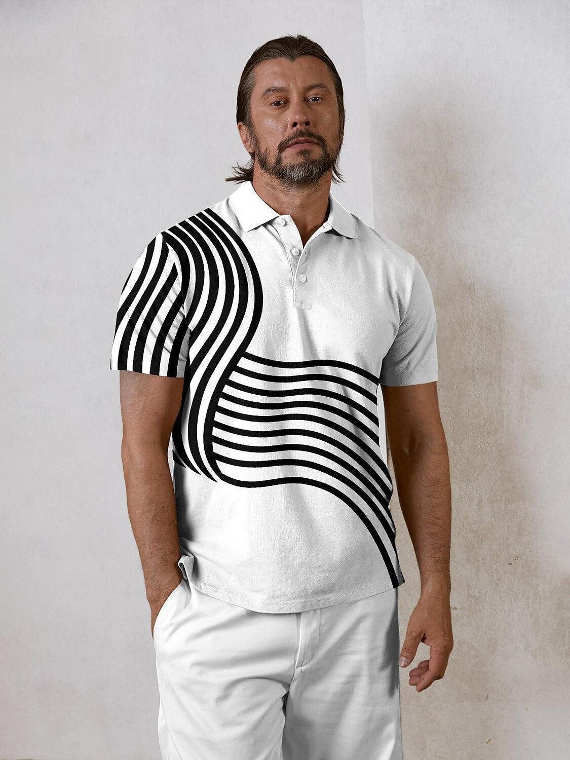 Verspieltes maritimes Herren-Polo-Shirt UPF50+