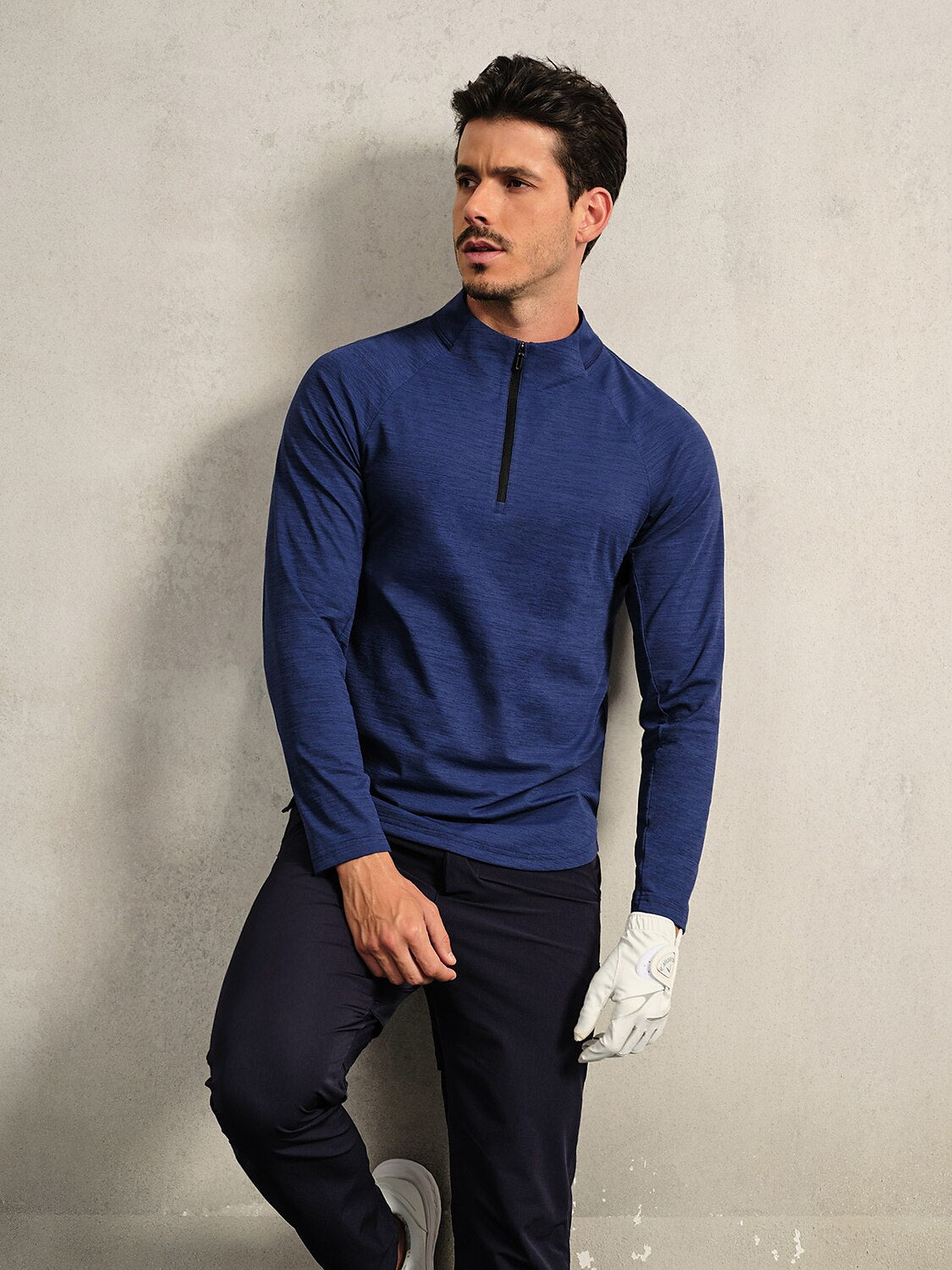 More Than Basic Men's Golf Shirt Quarterzip UPF50+