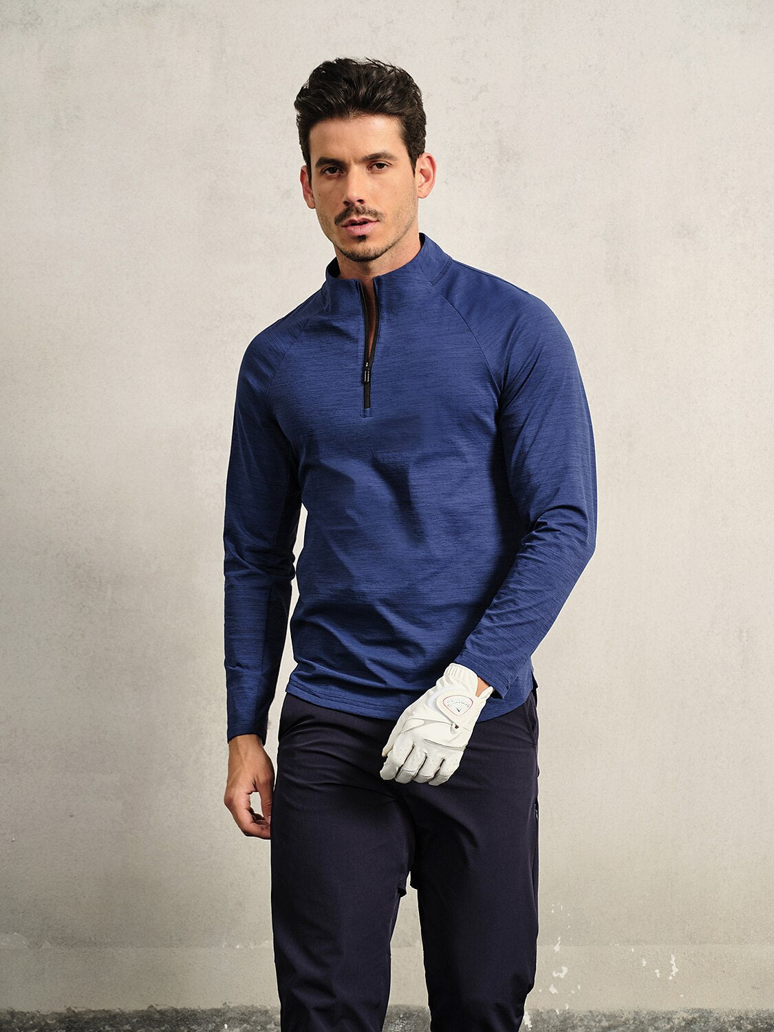 More Than Basic Men's Golf Shirt Quarterzip UPF50+