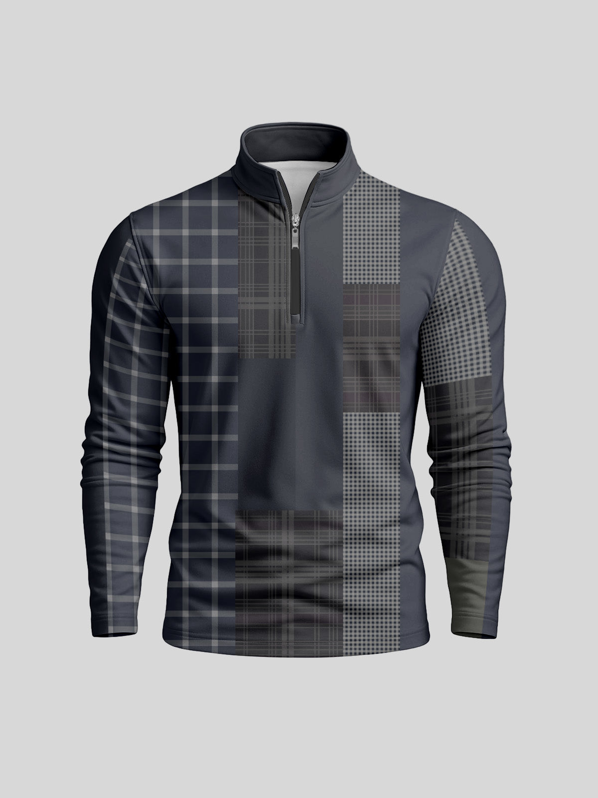 Fairway Patchwork Men's Lightweight Golf Shirt Quarterzip UPF50+