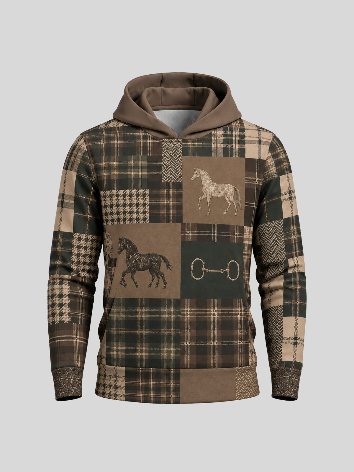 Fairway Patchwork Men's Golf Hooded Sweatshirt