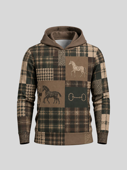 Fairway Patchwork Men's Golf Hooded Sweatshirt