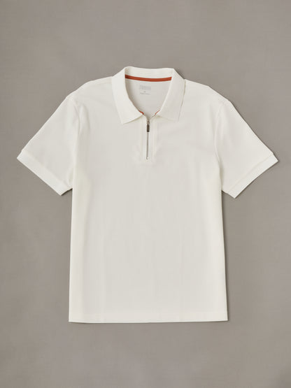 PearlTex Men's Cotton-Silk Blend Golf Shirt Quarterzip