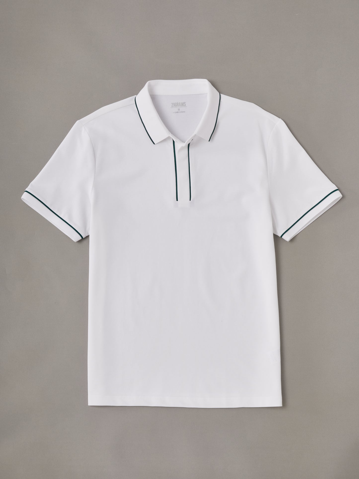 NaturalComfy Herrpolo med kontrasterande beslag