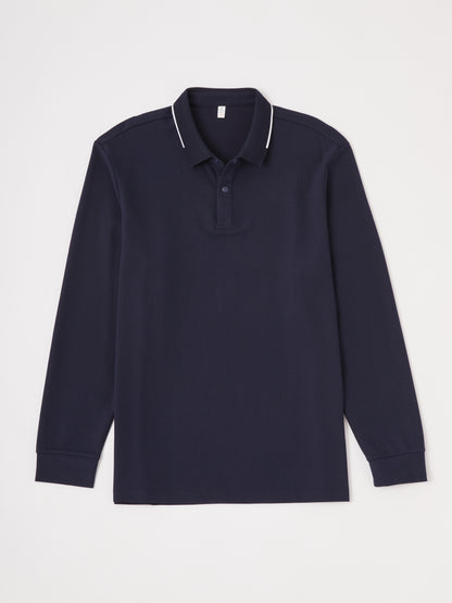 CotFlex Men's Cotton Blend Long-Sleeve Polo