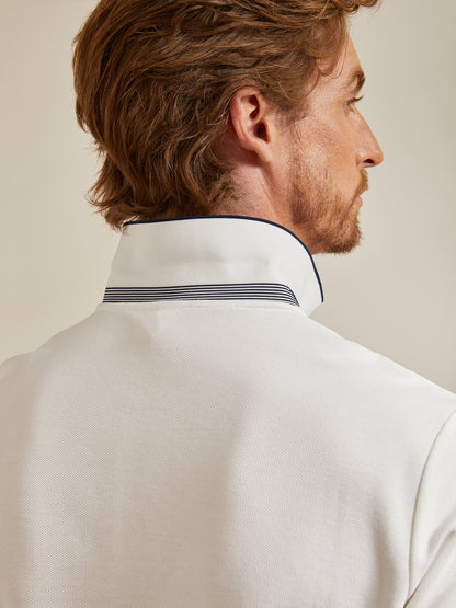 PearlTex Men's Cotton-Linen-Silk Polo Top