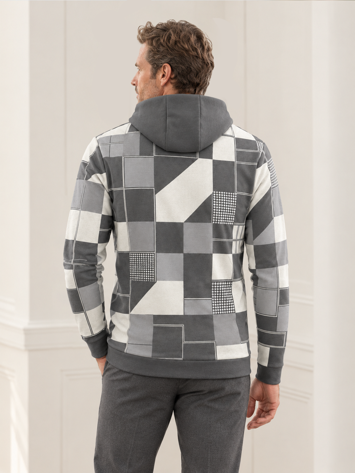 Fairway Patchwork Men's Golf Hooded Sweatshirt