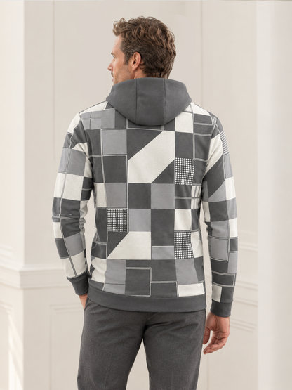 Fairway Patchwork Men's Golf Hooded Sweatshirt