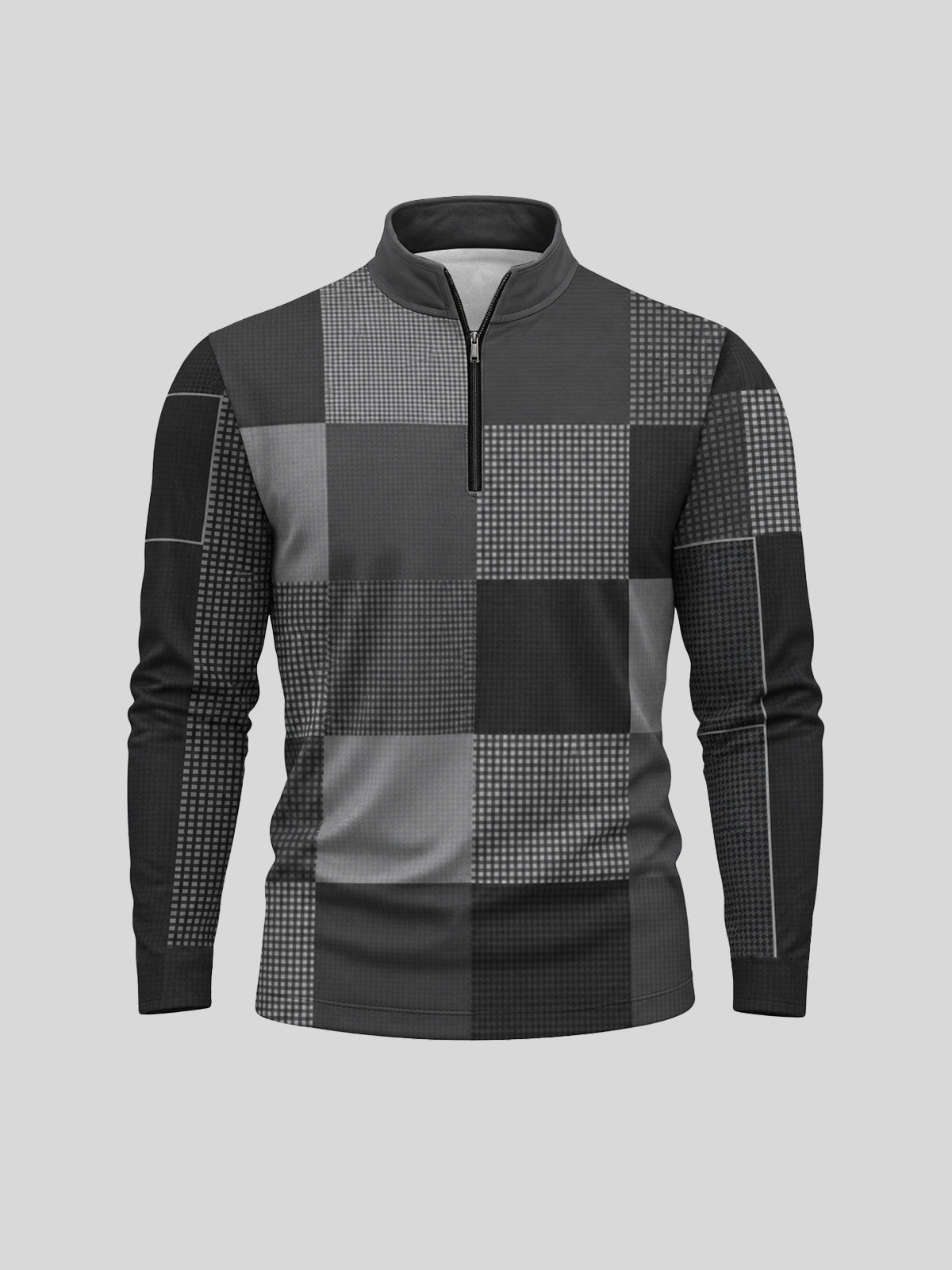 Fairway Patchwork Men's Lightweight Golf Shirt Quarterzip UPF50+