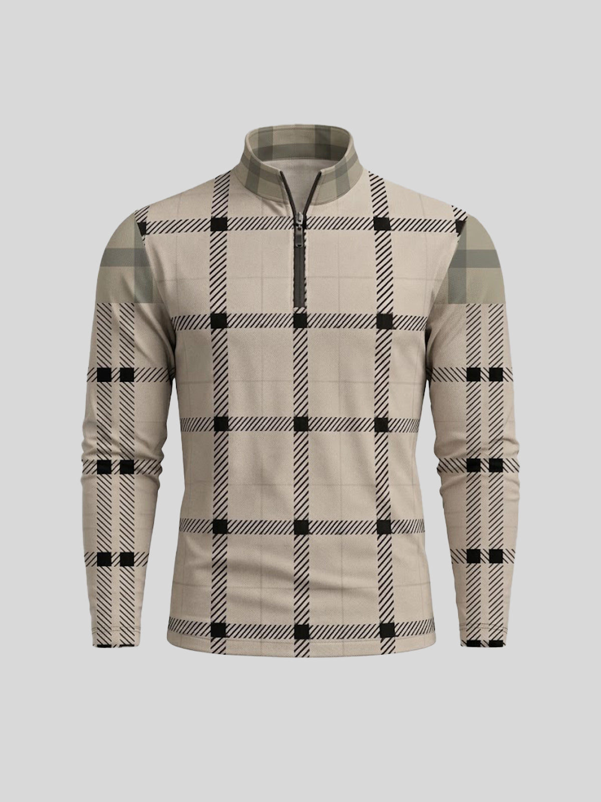 Fairway Patchwork Men's Lightweight Golf Shirt Quarterzip UPF50+
