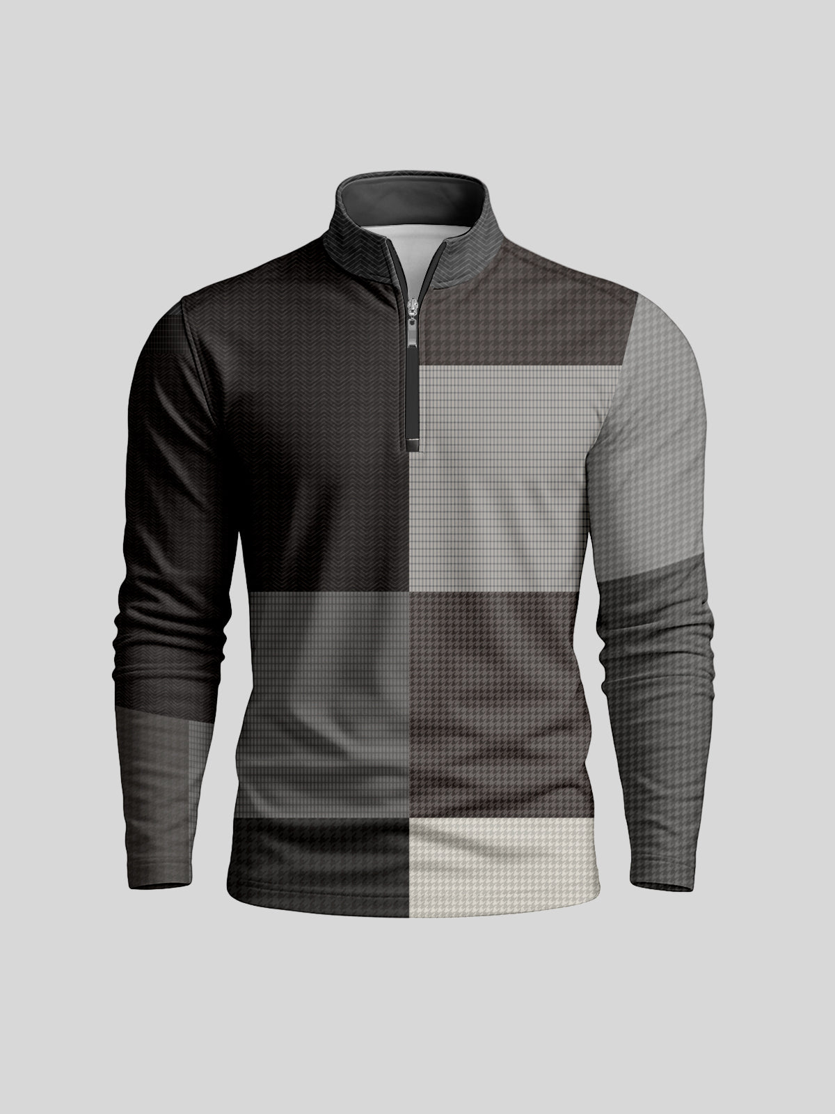 Fairway Patchwork Men's Lightweight Golf Shirt Quarterzip UPF50+