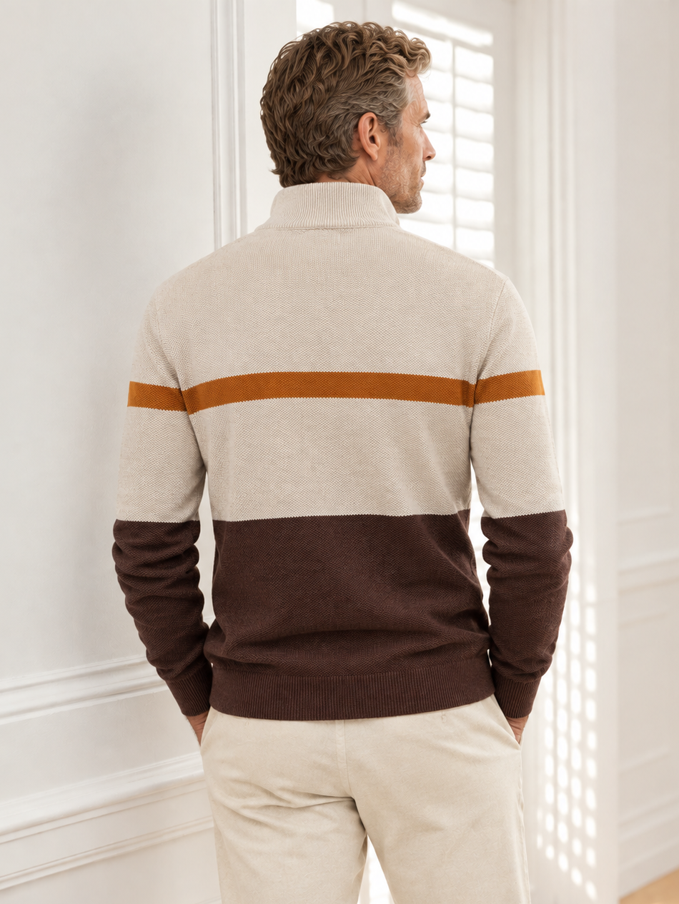 More Than Basic Men's Midweight Golf Quarter Zip Sweater
