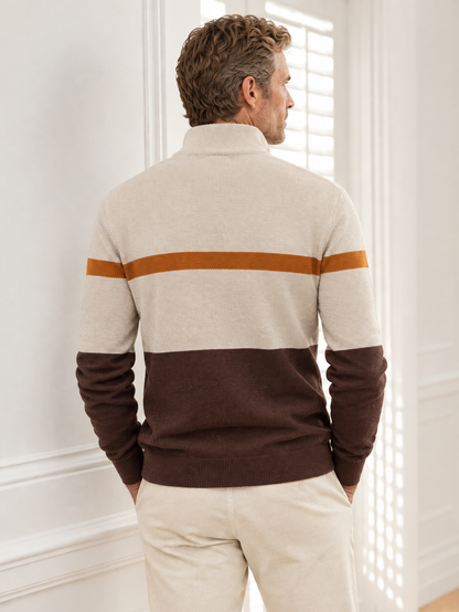 More Than Basic Men's Midweight Golf Quarter Zip Sweater