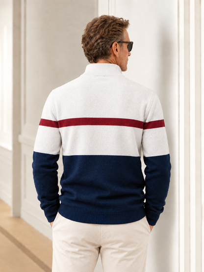 More Than Basic Men's Midweight Golf Quarter Zip Sweater