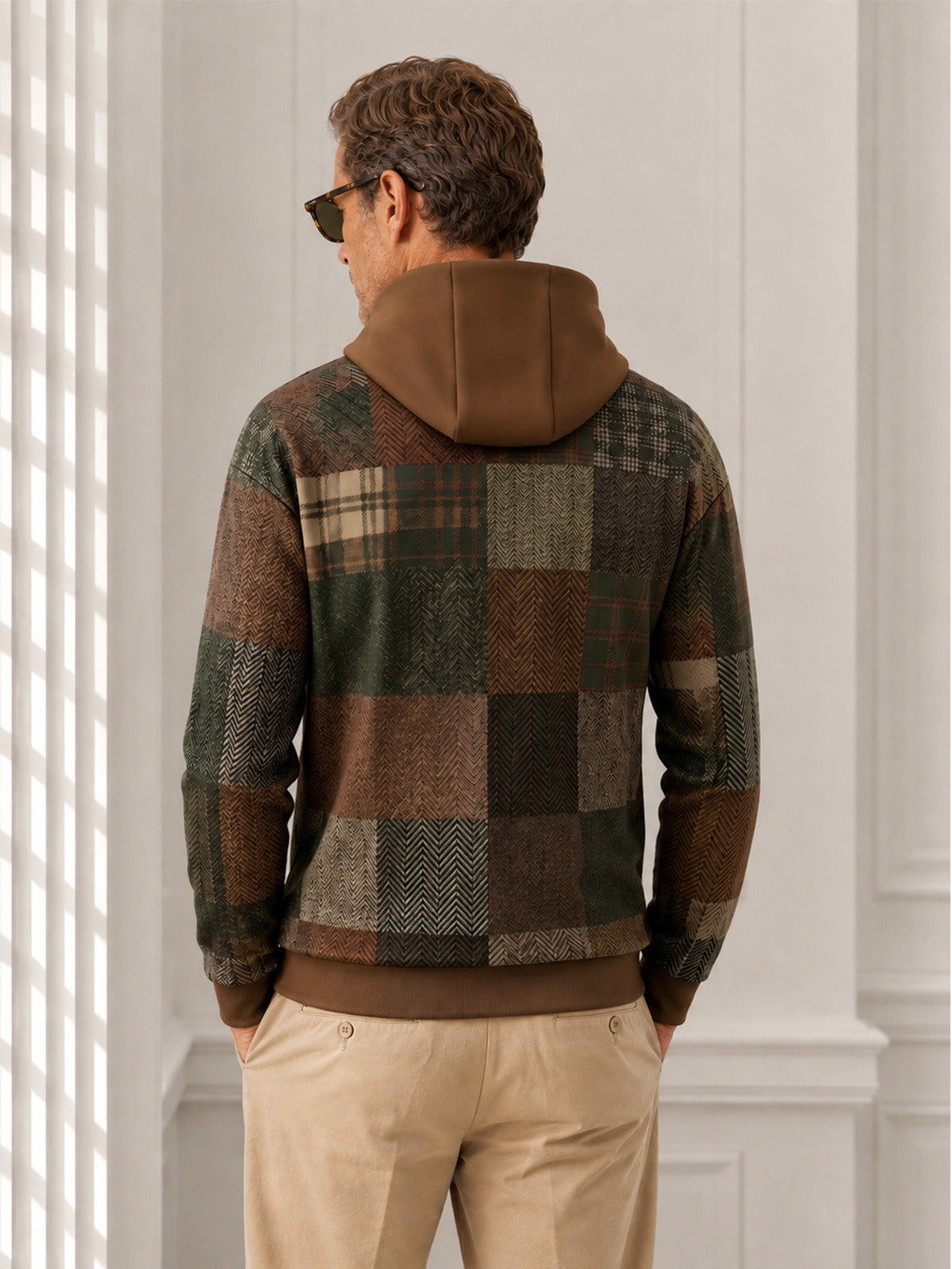 Fairway Patchwork Men's Golf Hooded Sweatshirt