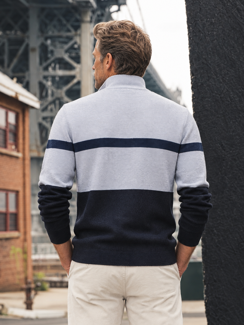 More Than Basic Men's Midweight Golf Quarter Zip Sweater