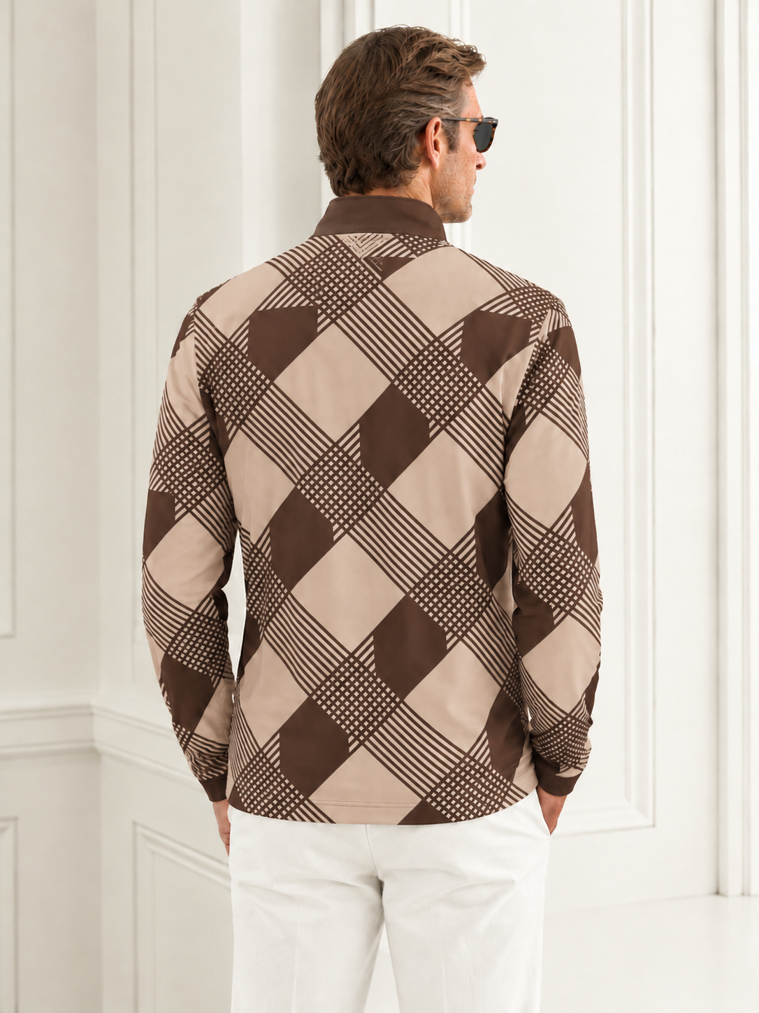 Equestrian Heritage Men's Lightweight Golf Shirt Quarterzip UPF50+