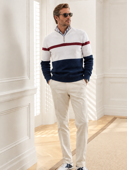 More Than Basic Men's Midweight Golf Quarter Zip Sweater