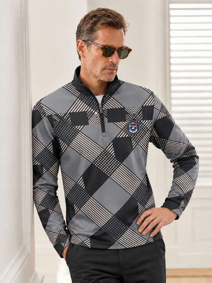Equestrian Heritage Men's Lightweight Golf Shirt Quarterzip UPF50+