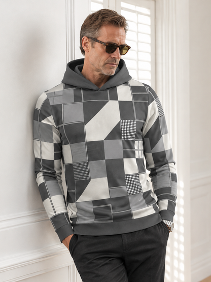 Fairway Patchwork Men's Golf Hooded Sweatshirt