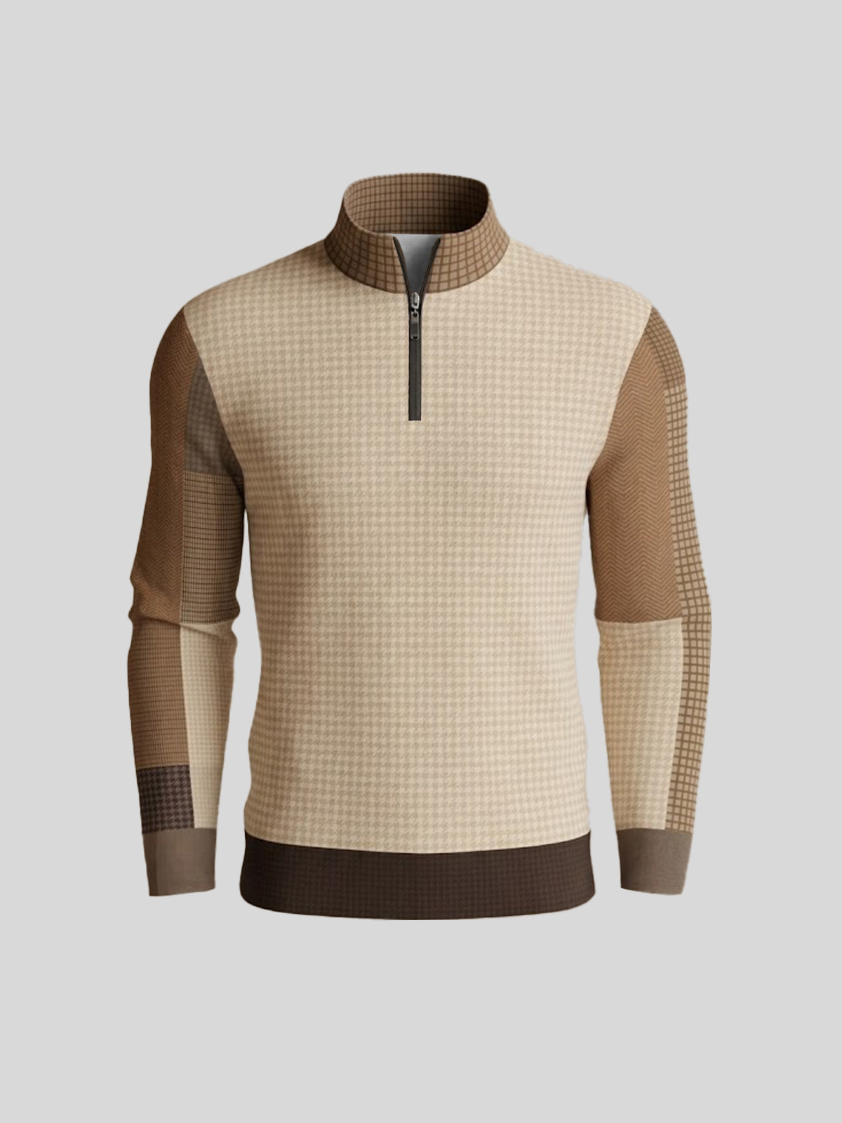 Fairway Patchwork Men's Lightweight Golf Shirt Quarterzip UPF50+