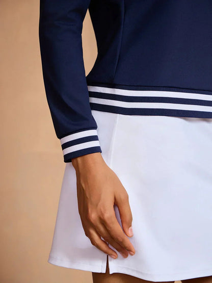 Navycore Women' Long Sleeve Golf Shirt Quarterzip UPF50+