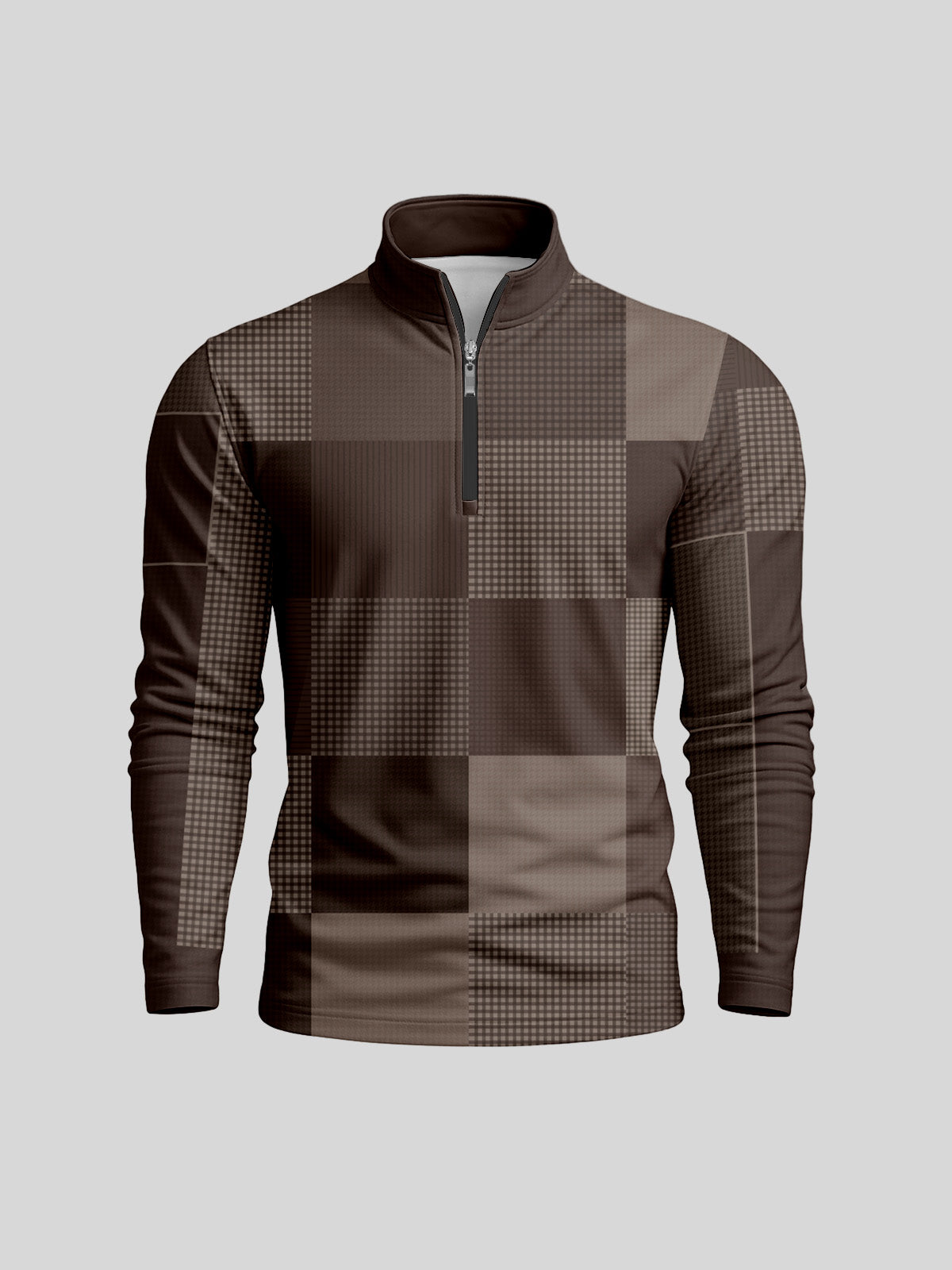 Fairway Patchwork Men's Lightweight Golf Shirt Quarterzip UPF50+