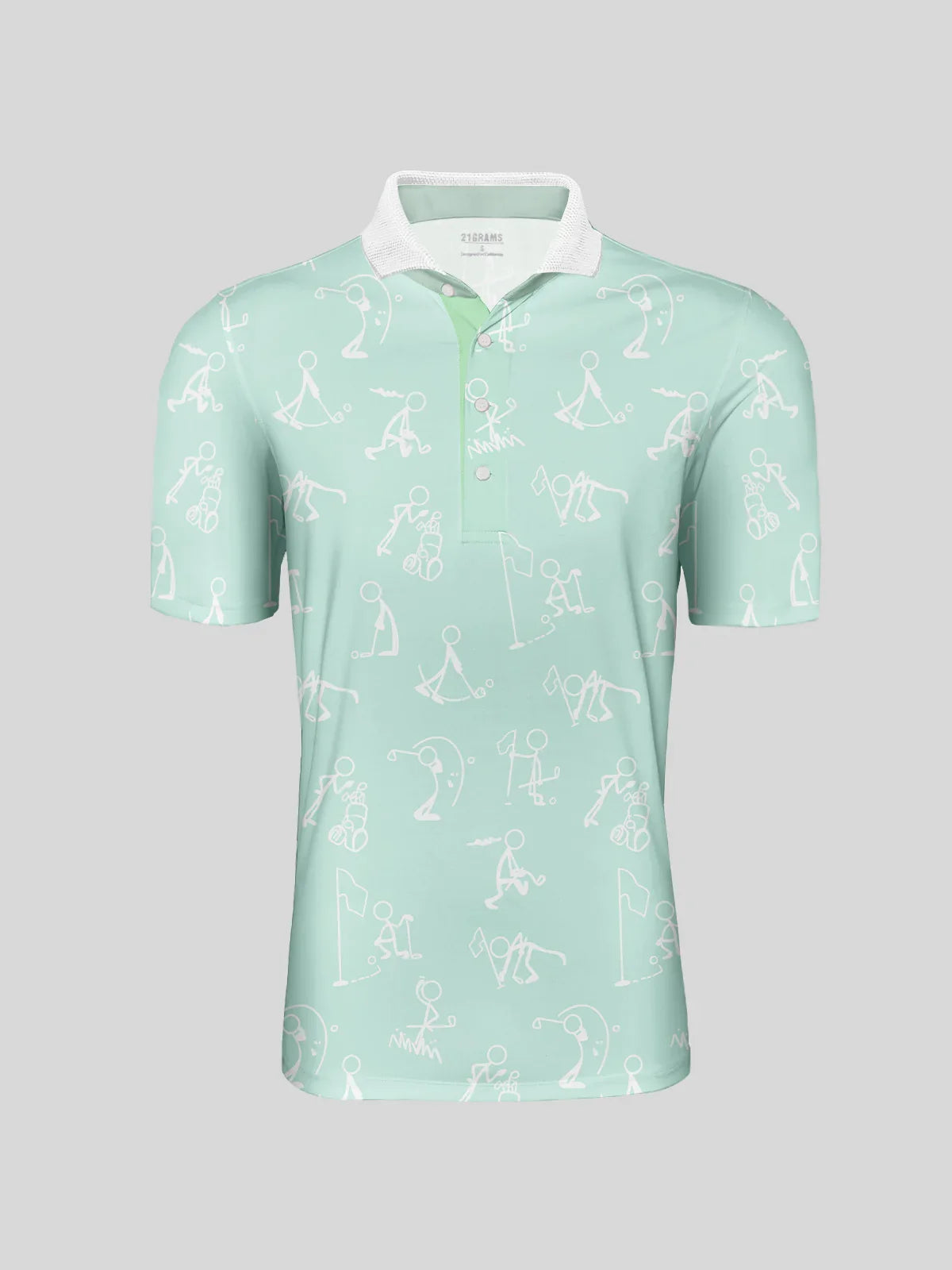 Hyper-prep Polo Top Uomo con Collo a Coste UPF50+