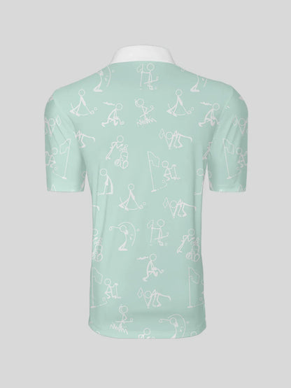 Hyper-prep Polo Top Uomo con Collo a Coste UPF50+