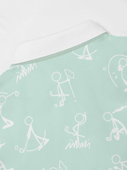 Hyper-prep Polo Top Uomo con Collo a Coste UPF50+