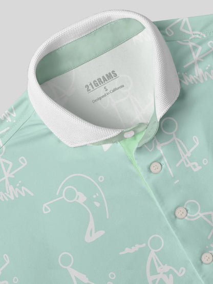 Hyper-prep Polo Top Uomo con Collo a Coste UPF50+