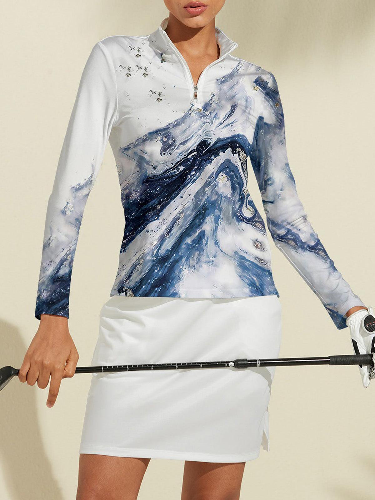 Inked Skins Women's Golf Shirt Quarterzip UPF50+
