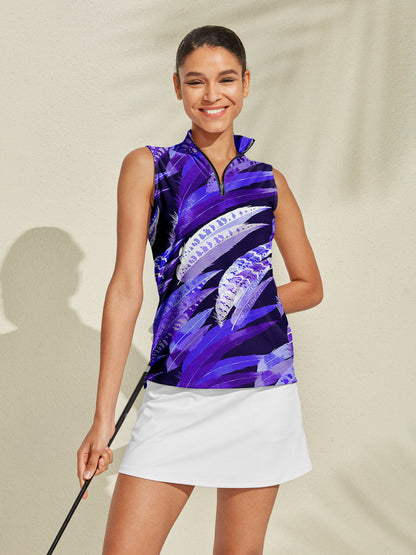 Wildlife Party Women's Golf Shirt Quarterzip UPF50+